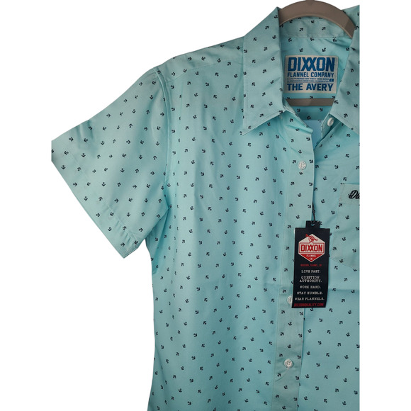 DIXXON FLANNEL WOMENS "THE AVERY" VACATION PARTY SHIRT Size Large NWT - Picture 6 of 9